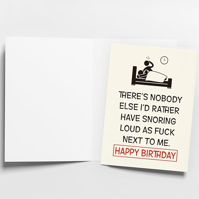Funny Birthday Card & Gifts for Husband Boyfriend Him Wife Girlfriend Her, Happy Bday Card