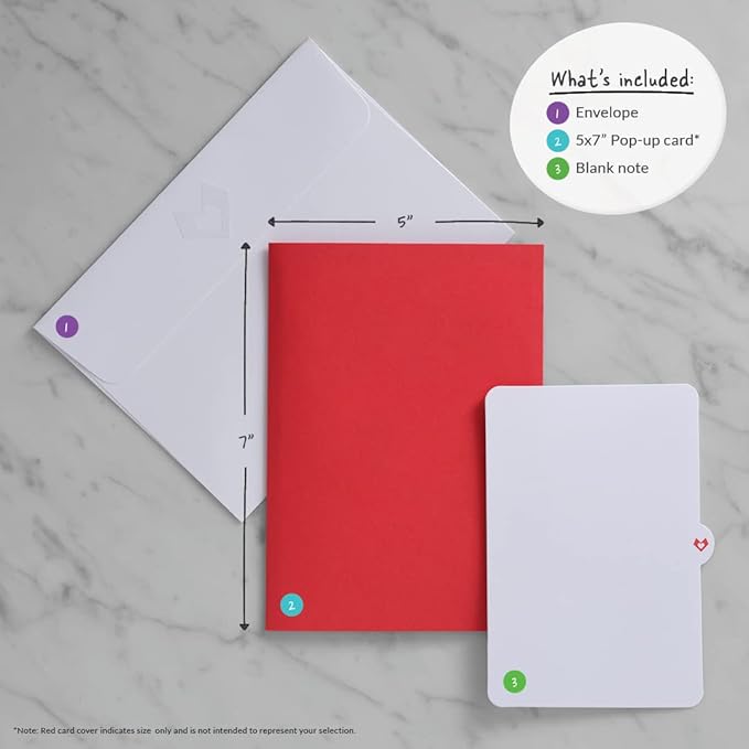 Lovepop Everyday Pop-Up Card for Her, Him, Girls, Boys - 3D Love Greeting Cards - I Love You Slow Much - 5" x 7" - Blank Note Card & Envelope Included