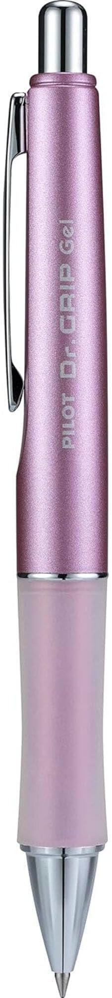 PILOT Dr. Grip Refillable & Retractable Gel Ink Rolling Ball Pen, Fine Point, Metallic Mauve Barrel, Black Ink, Single Pen (36273)