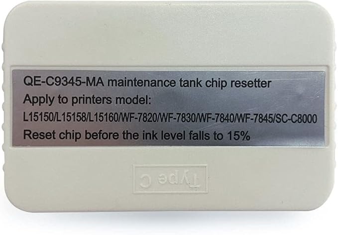 SsrPrint Replacement C9345 Waste Box Chip Resetter for Espon ET8550 ET8500 L15150 WF-7820 WF7840 WF-7310 ST-C8000 C7000 L8180 L8160 Printer
