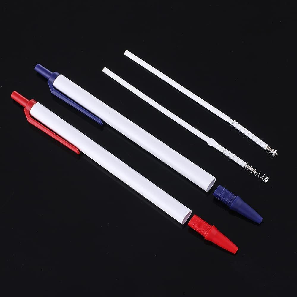 20 pcs 1mm Blue Color Replaceable Ballpoint Pen Refill School Office Supplies(4.2 inch)