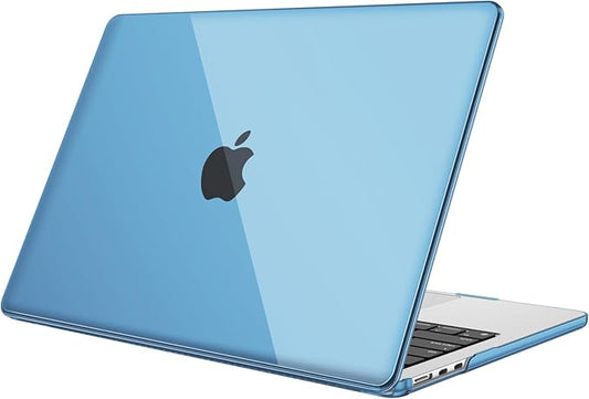 Fintie Case for MacBook Air 13.6 Inch A3113 A2681 (2022 2023 2024 Release) - Snap On Hard Shell Cover for MacBook Air 13.6" M2 M3 Chip with Liquid Retina Display and Touch ID (Crystal Ocean Blue)