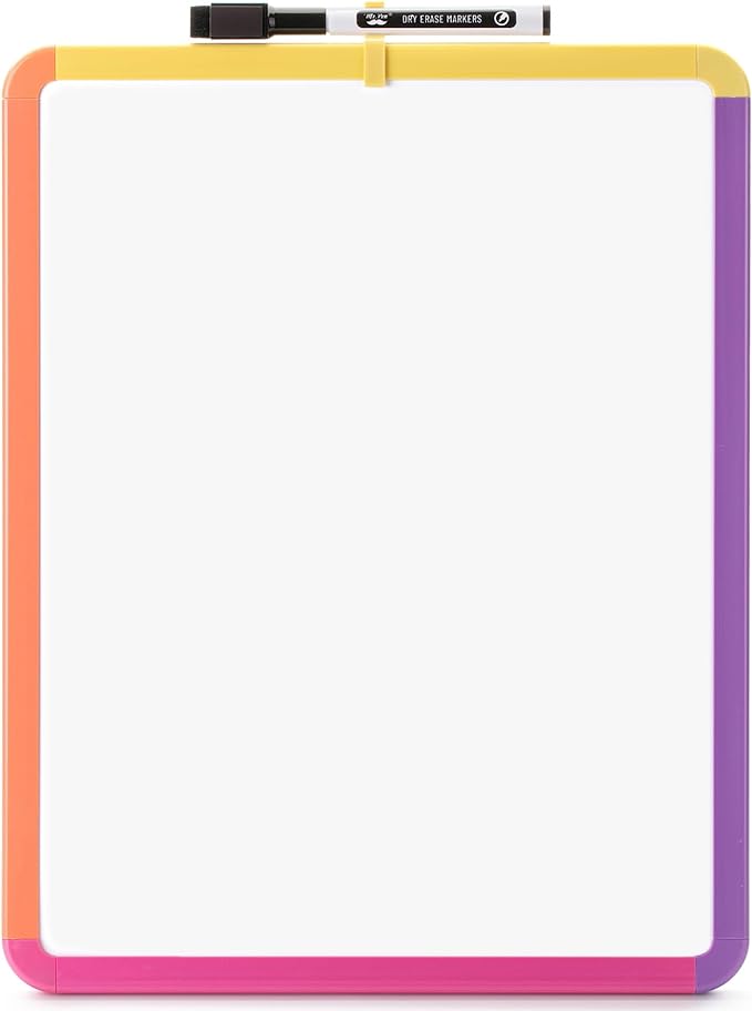 Mr. Pen- Dry Erase Board, 14” x 11” with a Black Dry Erase Marker, Colorful Frame, Small White Board, White Board for Kids, White Board for Students, Small Dry Erase Board, Mini White Board