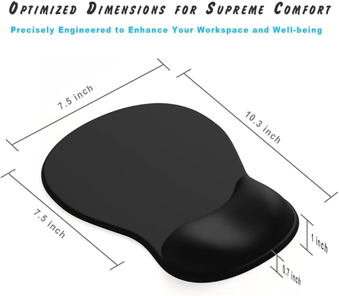 ErgoComfort Gel Wrist Rest Mouse Pad-Ergonomic Office Mousepad with Wrist Support-Non-Slip, Design Desk Accessories Mat for Home&Game Decor (08Floral Brust)