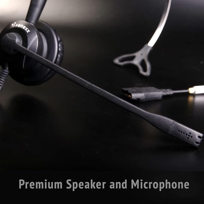 Polycom Compatible XS 825 Direct Connect Headset, Inteli Cord, Poly SoundPoint Phones: IP450, IP501, IP550, IP560, IP601, IP650, IP670, VVX300, VVX310, VVX400s, VVX500, VVX600, VVX1500, CX300, CX600