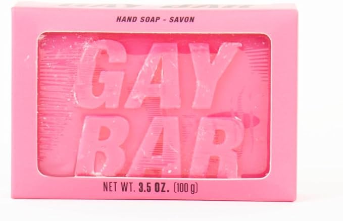 Gift Republic Gay Bar Soap Novelty Pride Soap LGBTQ+ Rose Scented Soap Bar Bright Pink Soap for Bathroom Toilet Fun Gift Idea Fight Club Spoof Soap
