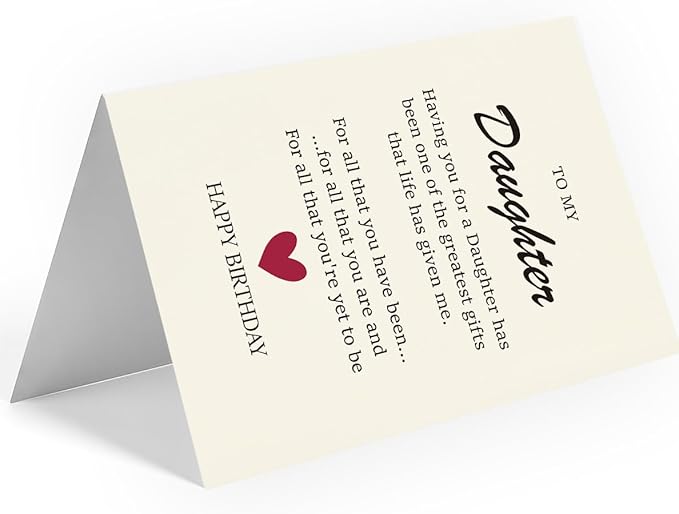 Daughter's Birthday Card - Happy Gift for Her