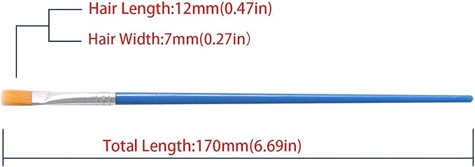 DECYOOL 60 Pcs Paint Brushes Set Kids Nylon Flat Hair Small Oil Watercolor Artist Painting Kits Bulk for Acrylic Painting