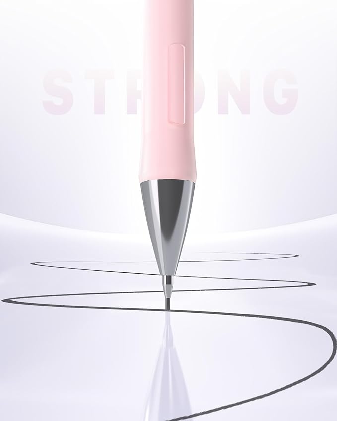 Four Candies 0.9mm Mechanical Pencil Set - 6PCS Cute Pencils with 360PCS HB & 2B Lead Refills, 3PCS Pastel Erasers and 9PCS Eraser Refills, Aesthetic School Supplies for Student Writing Drawing