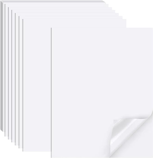 Printable Sticker Paper for Inkjet Printer, 40 Sheets 8.5" x11” Matte Sticker Printer Paper Full Sheet Labels, Sticker Paper for Printer Sticker Labels, for Laser/Inkjet Printers, Letter Size