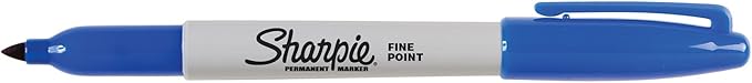 Sharpie Permanent Markers | Fine Point | Black & Blue | 2 Count
