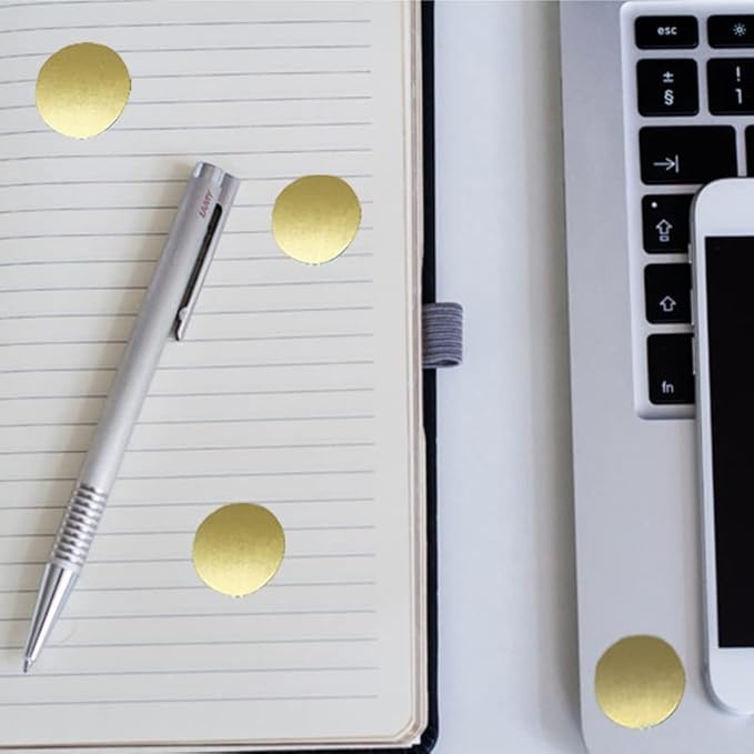 1200 Pieces 0.75 Inch Round Color Coding Label Garage Sale Stickers Blank Yard Sale Price Stickers Permanent Adhesive Dots with Perforation Line (Gold)