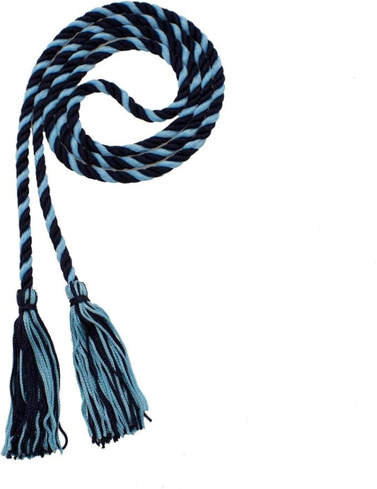 Tassel Depot Graduation Honor Cord - Navy/LT Blue - Every School Color Available - Made in USA