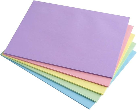 Vanpad Sticky Notes 6x8 in Pastel Post Stickies Super Sticking Power Memo Pads Strong Adhesive, 5 Pads/Pack, 28 Sheets/pad
