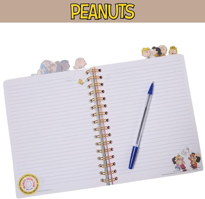 Innovative Designs Peanuts Gang Journal Notebook, Spiral Bound, 144 Lined Pages, 8 x 7 inches – Peanuts Snoopy Charlie Brown