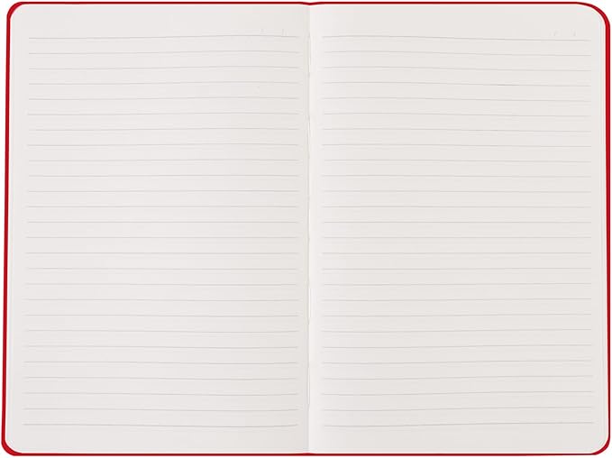 Comix Lined Journal Notebook for Women Men, Journaling Notebooks for Office School Home, 240 Pages, 5.5" x 8.3", College Ruled, A5, Hardcover, Red