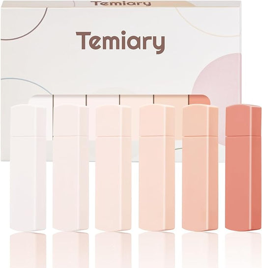 Temiary 6Pcs Mini White Out Tapes for Instant Correction, Cute Whiteout for Writing, Aesthetic Correction Tape Set Easy To Use for Students School Office Supplies (Pink)