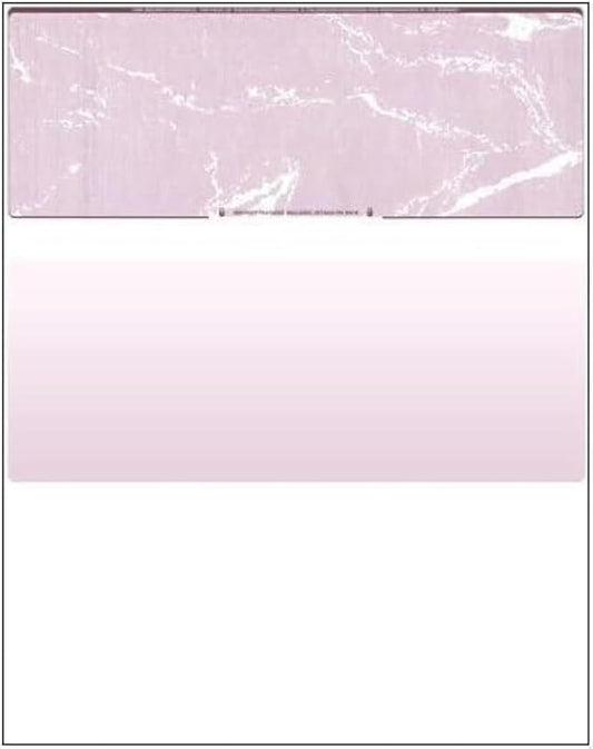 Compuchecks Top Blank Check Paper - 250 Pack, Quick-Books & Laser Printer Compatible - Security Business Checks with Voucher - 8.5" x 11" Burgundy Marble