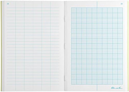 Rite in the Rain Weatherproof Stapled Notebook, 4.625" x 7", Yellow Cover, Metric Field Pattern, 3 Pack (No. 361FX)