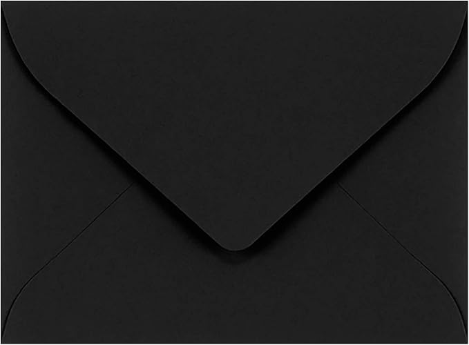 LUXPaper #17 Mini Envelopes | 2 11/16" x 3 11/16" | Midnight Black | 80lb. Text | 50 Qty