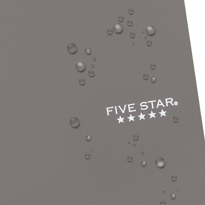 Five Star Spiral Notebook, 1 Subject, College Ruled Paper, Personal Size - 7" x 4-3/8", 80 Sheets, Gray (450048AA3-ECM) (Packaging May Vary)