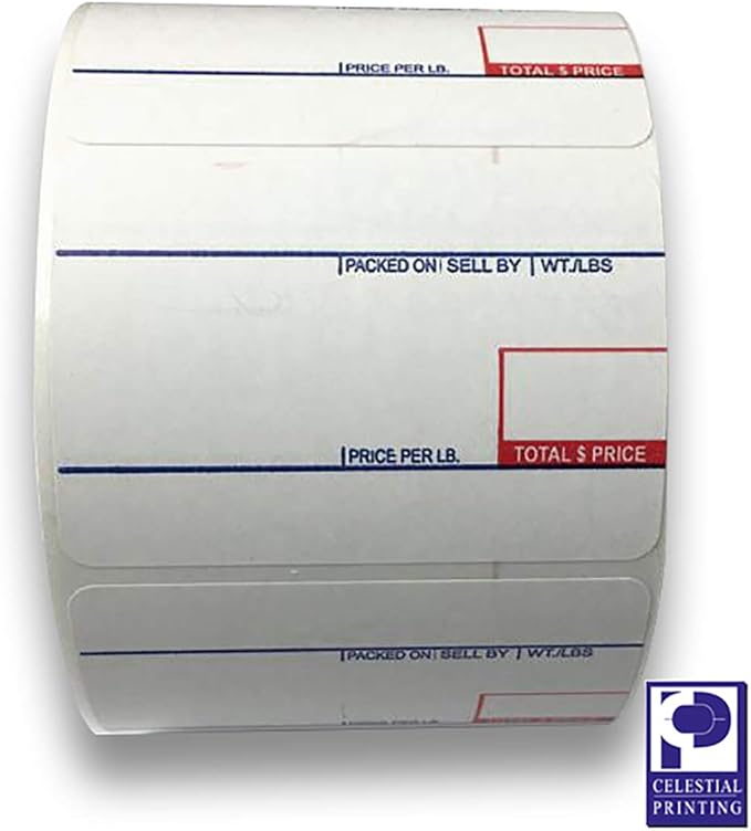 CAS LST-8010 Printing Scale Label, 58 x 40 mm, UPC, 12 Rolls Per Case, CAS Scale Labels 8010, Guaranteed Quality, Try It!.