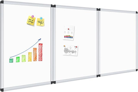 VIZ-PRO Magnetic Dry Erase Board, 24 X 18 Inches,3 Pack, Silver Aluminium Frame