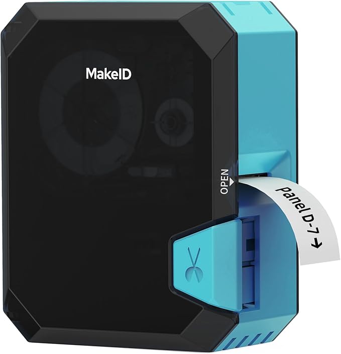 Makeid P31 Industrial Label Maker, Thermal Transfer Label Printer Portable Bluetooth Labeler with 0.71" W x 26.24ft L Label, Wire and Cable Labeling Machine for Job Sites, Fast Creat and Print Label