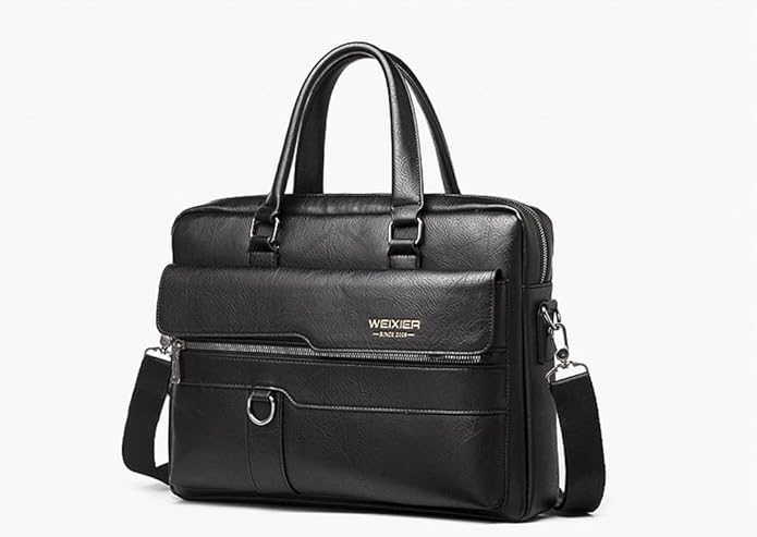 Mens Messenger Bag Leather 15.6 Inches Laptop Briefcase Large Laptop Bag Satchel Crossbody Bag