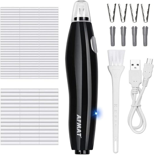 Electric Eraser for Artists, AFMAT Rechargeable Electric Eraser Kit,140 Refills for Drafting, Electric Pencil Eraser - Battery Operated for Drawing Pencils, Crafts, Arts
