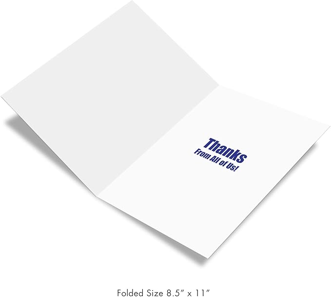 NobleWorks - 1 Jumbo Sports Teacher Graduation Greeting Card from US w/Envelope (8.5 x 11 Inch) - Student Group Gratitude for School Coaches, Mentor - Thank You Coach from All J5786TYG-US
