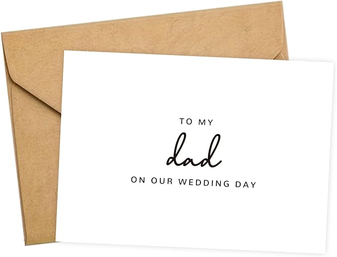 Wedding Day Card for My Dad, To My Dad On Our Wedding Day Card, Dad Of The Bride/Groom Gifts.（Dad B）, 6*4