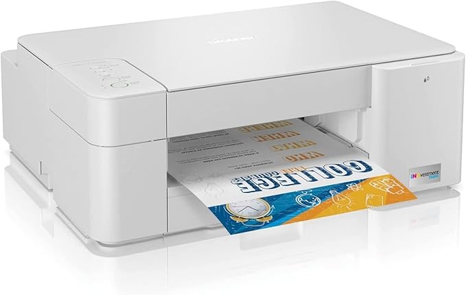 Brother MFC-J1205W INKvestment Tank Wireless Multi-Function Color Inkjet Printer with Up to 1-Year in Box (Renewed Premium), White