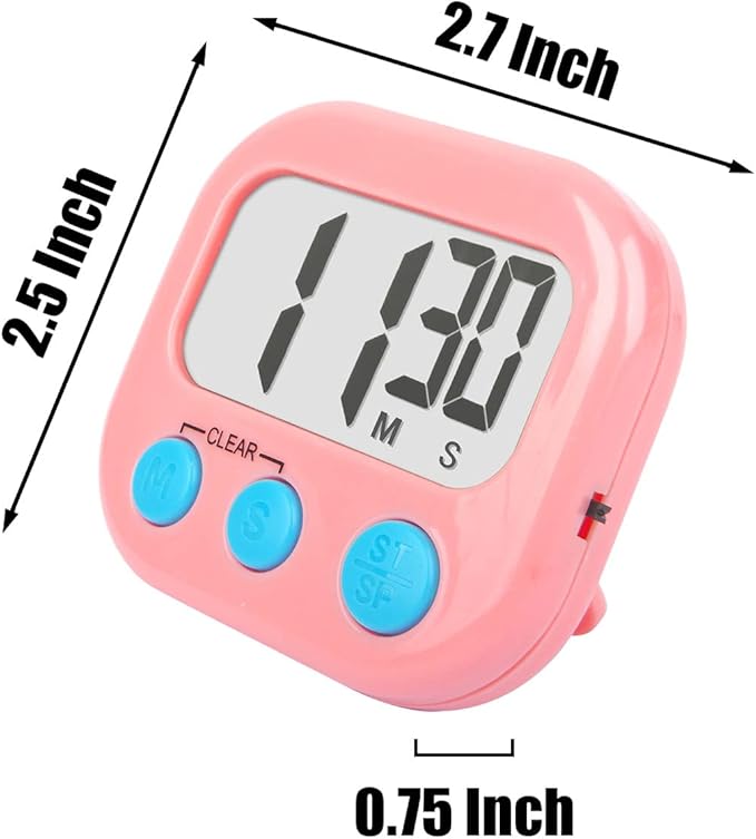 Classroom Timers for Teachers Kids Large Magnetic Digital Timer 24 Pack-Blue Pink