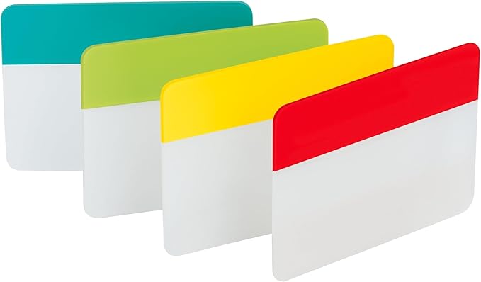 Post-it Tabs, 2 in, Solid, Assorted Primary Colors, 6 Tabs/Color, 4 Colors, 24 Tabs/Pack (686-ALYR)