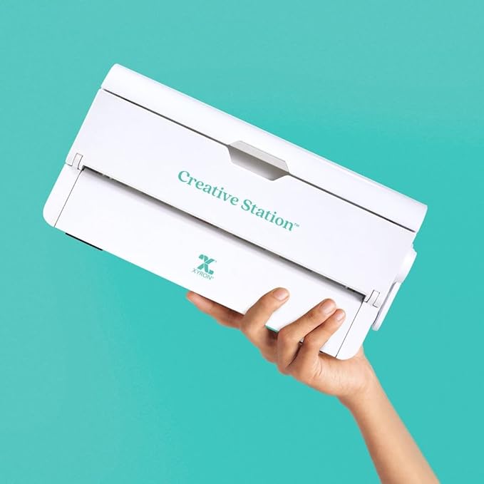 Xyron Creative Station, 9” x 5”, Craft Supplies & Scrapbooking Supplies, Small Label Maker, Makes Invitations, Handmade Cards, Flash Cards, Stickers, Perfect for Home School & Home Office (624632)