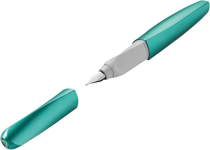 Pelikan Twist Fountain Pen with 1 Ink Cartridge, Medium Nib, Cold Alaska, Boxed (820165)