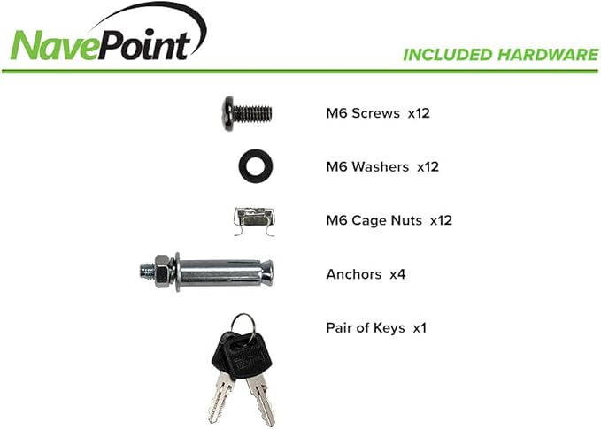 NavePoint 9U Server Cabinet with Hinged Back - 17.7” Deep, 9U Server Rack Enclosure with Locking Glass Door, Wall Mount Rack with Removable Side Panels, 9U Network Cabinet with 2 Fans, Pre-Assembled