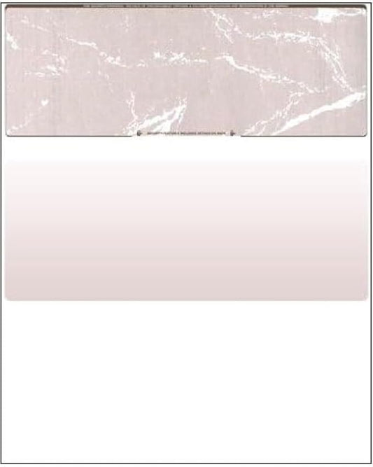 Compuchecks Check on Top Blank Check Paper - 100 Pack, Quick-Books & Laser Printer Compatible - Security Business Checks with Voucher - 8.5" x 11" Brown Marble