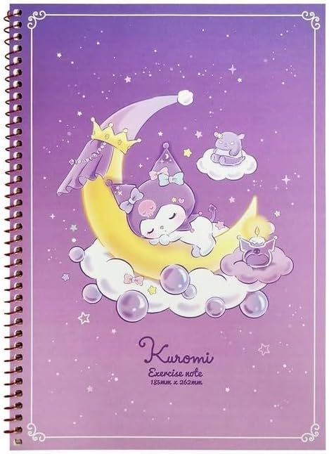 Cute Unruled Blank Spiral Notebook, About 60 Sheets, 7.3 x 10.3 Inches, About 60 Sheets (Violet)
