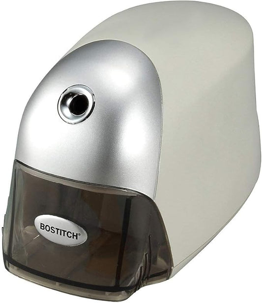 Bostitch Office QuietSharp Executive Heavy Duty Electric Pencil Sharpener for 65% Faster Sharpening and 6X Longer Cutter Life - Colored Pencil Compatible, Gold Chrome