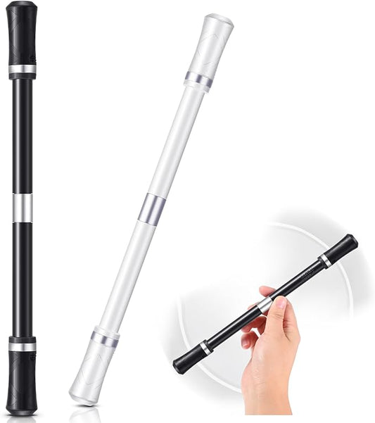 Outus 2 Pieces Spinning Pen Rolling Finger Rotating Gaming Trick Pen Mod with Tutorial No Refill Stress Releasing Brain Training Toys for Adults Office Supplies(Mixed Color)