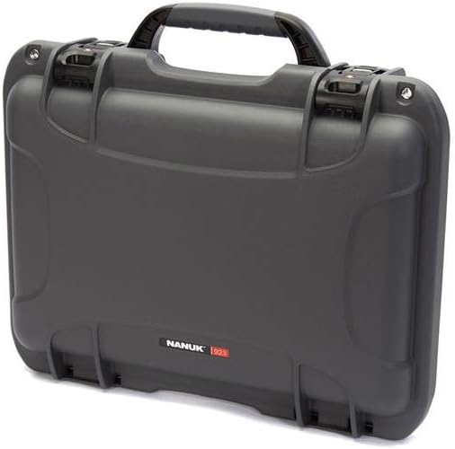 Nanuk 923 Waterproof Hard Case with Foam Insert and Incorporated TSA Approved Travel Lock Latches - Graphite