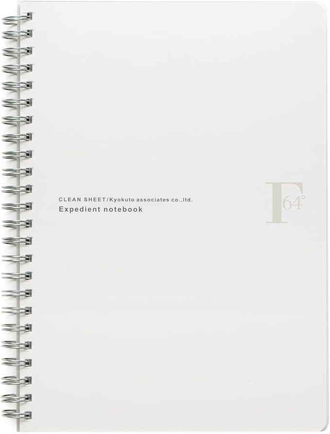 Kyoku PTW03A5W FOBCOOP Plain Ring Notebook, White