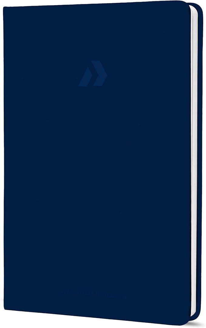 Nextnoid Hardcover Lined Notebook Journal - 120 GSM Thick Paper, Medium A5-160 Pages - Perfect For Writing, Journaling and Note-Taking (Navy Blue,Ruled)