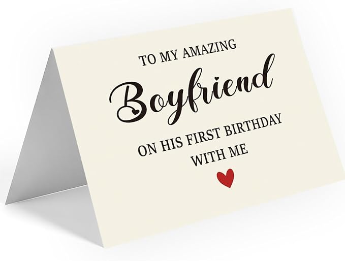 Birthday Card & Gift for Boyfriend, and Him | Happy Birthday Decorations for Boyfriend