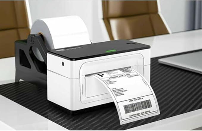 Hybsk 4x6 inch Direct Thermal Labels for Barcodes, Address, Compatible with Rollo Label Printer & Zebra Desktop Printers (4"x6",4 Rolls White)