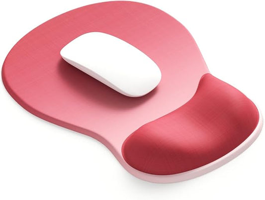 ErgoComfort Gel Wrist Rest Mouse Pad-Ergonomic Office Mousepad with Wrist Support-Non-Slip, Design Desk Accessories Mat for Home&Game Decor (06Red Drop)