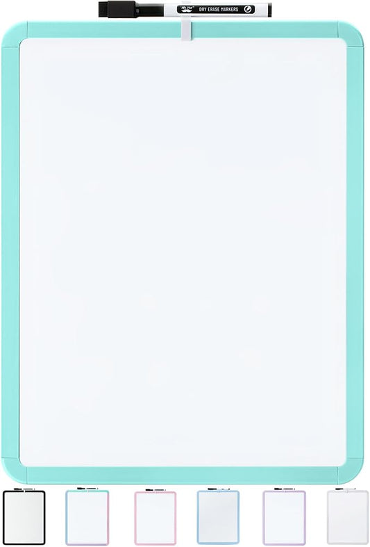 Mr. Pen- Dry Erase Board, 14” x 11” with a Black Dry Erase Marker, Mint Green Frame, Small White Board Dry Erase, Dry Erase Board Small Dry Erase Board, Small Whiteboard