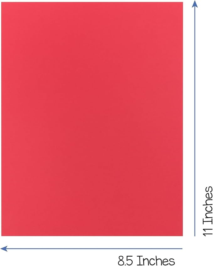 Hygloss 90 Sheets Valentine’s Day Colored Paper - 8.5x11-Inch Red and Pink Letter Size Color Copy Paper - 24 lb/ 89 GSM, Acid-Free, Fade-Resistant